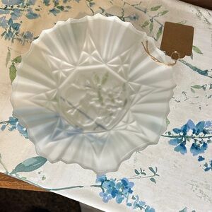 Vintage Frosted fruit Decorative Bowl